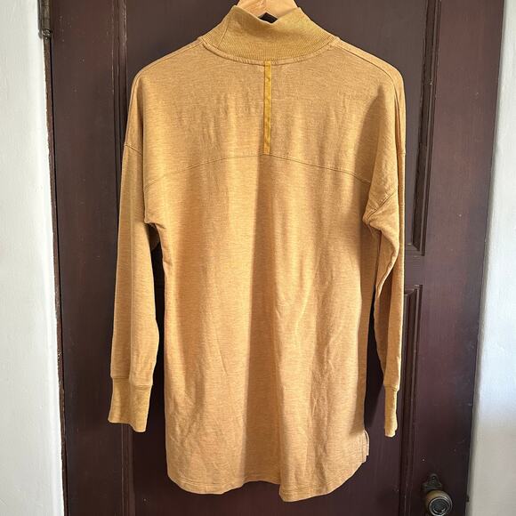 LL BEAN | Mustard Yellow Modal Mock Neck Tunic Sweatshirt | Size Medium - Picture 2 of 6